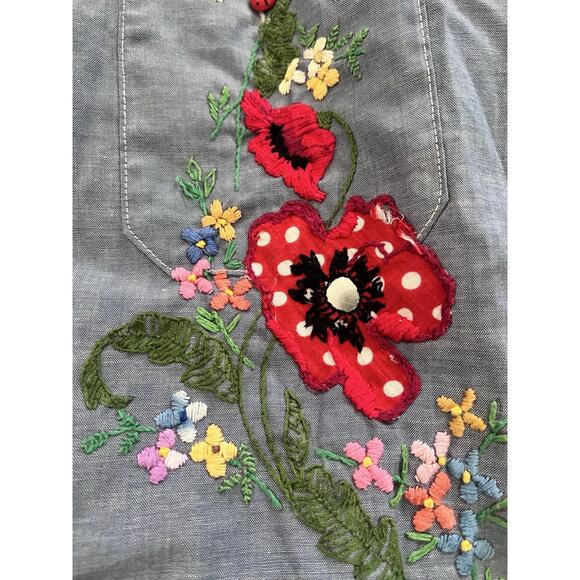 vtg permanent press Embroidered Chambray - Picture 6 of 8